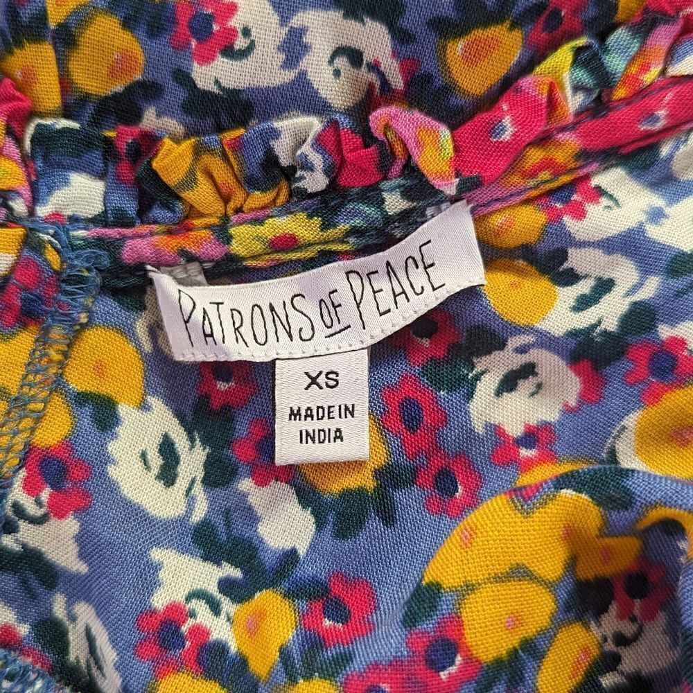 Patrons of Peace Floral Dress XS Coastal Cowgirl 90s Boho Romantic Gardencore - Picture 2 of 14